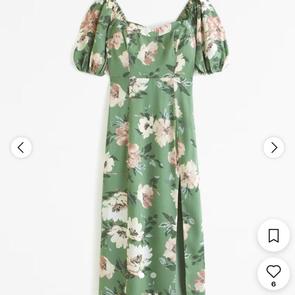 Floral Green Dress